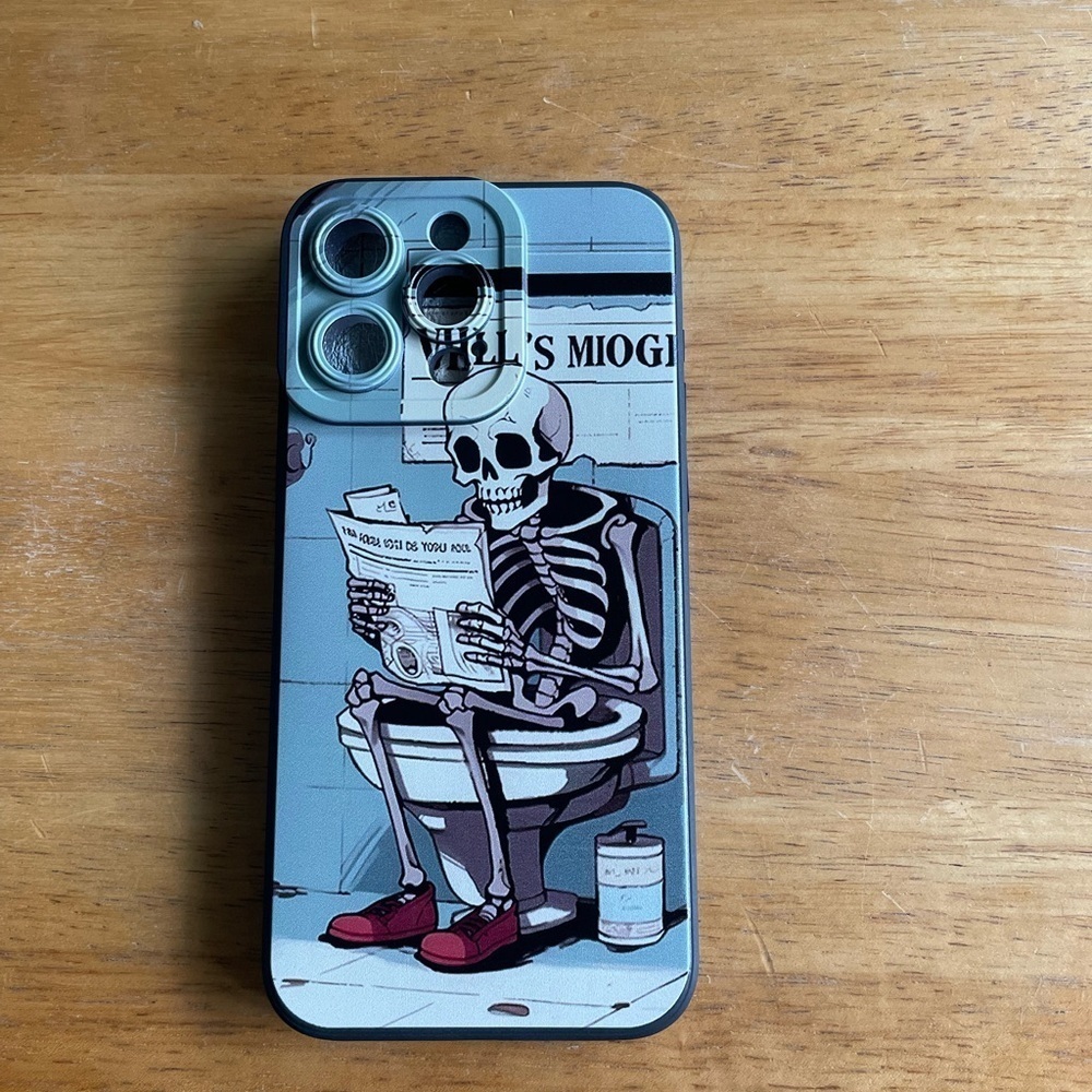Black iPhone 15 Pro Max Skeleton Phone Case